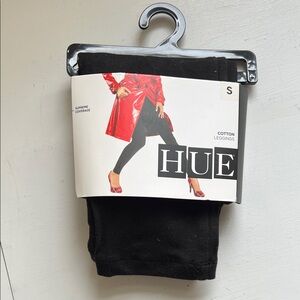 HUE Classic Black Cotton Leggings